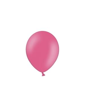 100 balon berwarna pink cerah (25 cm)