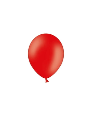 100 balon berwarna merah terang (25 cm)