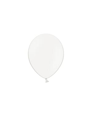 100 balon berwarna putih pudar (25 cm)