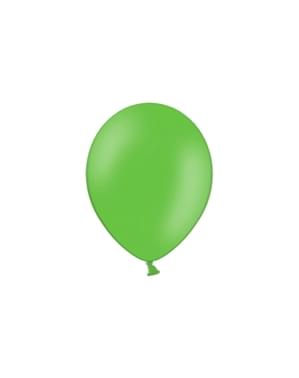 100 Balon dalam Soft Green, 29 cm