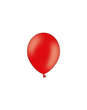 100 Balon Merah Terang, 23 cm