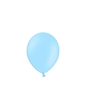 100 Balon di Light Sky Blue, 23 cm