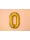 Золотой фольгированный шар «0» (35 см)