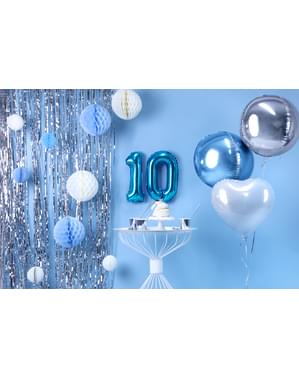 "1" Foil balon berwarna biru
