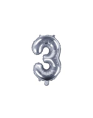 "3" Gümüş folyo balon