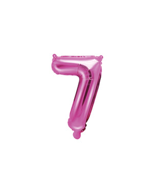 "7" गहरे गुलाबी रंग में पन्नी गुब्बारा