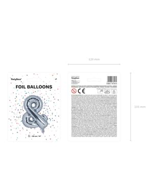& Folieballon i sølv