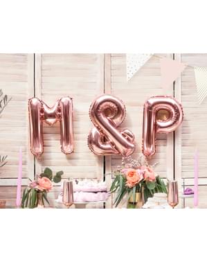 & Balon Foil di emas naik