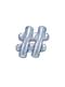 Ballon aluminium hashtag argenté à paillettes