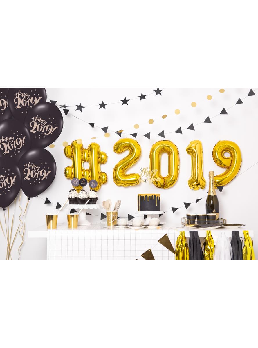 Kuldne hashtag foolium balloon