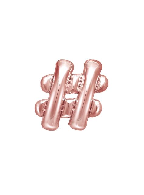 Palloncino di foil Hashtag color oro rosa