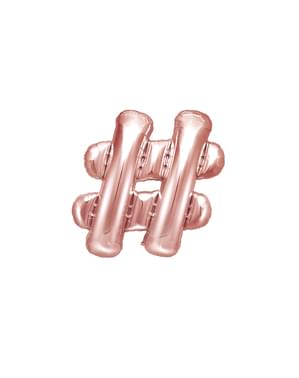 Ballon aluminium hashtag rose gold