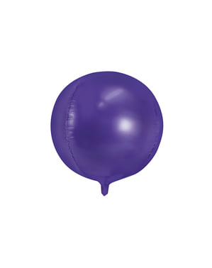 Foil balon dalam bentuk bola berwarna ungu
