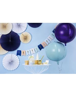 Ballon aluminium en forme de bulle violet