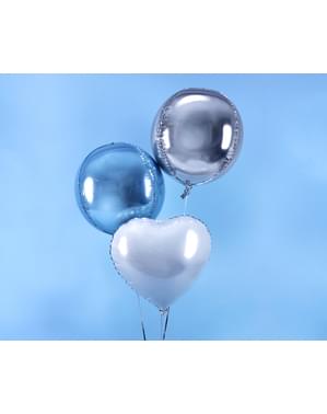Ballon aluminium en forme de bulle argenté