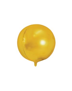 Ballon aluminium en forme de bulle doré