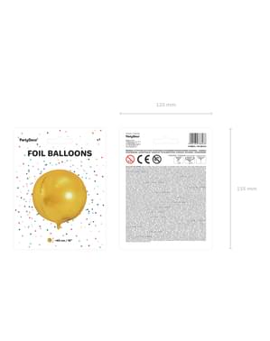 Folienballon in Ballform gold