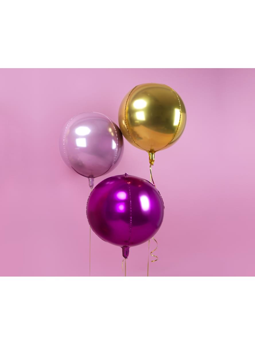 Folienballon in Ballform rosa