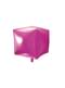 Ballon aluminium en forme de cube rose foncé