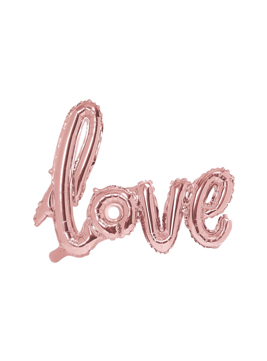ローズゴールドの「LOVE」ホイルバルーン