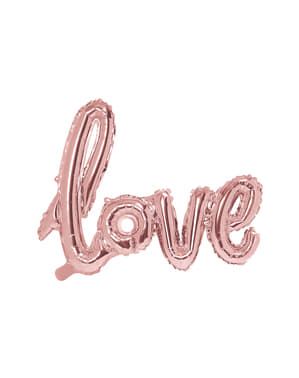 «ЛЮБОВ» Foil повітряна куля з рожевого золота