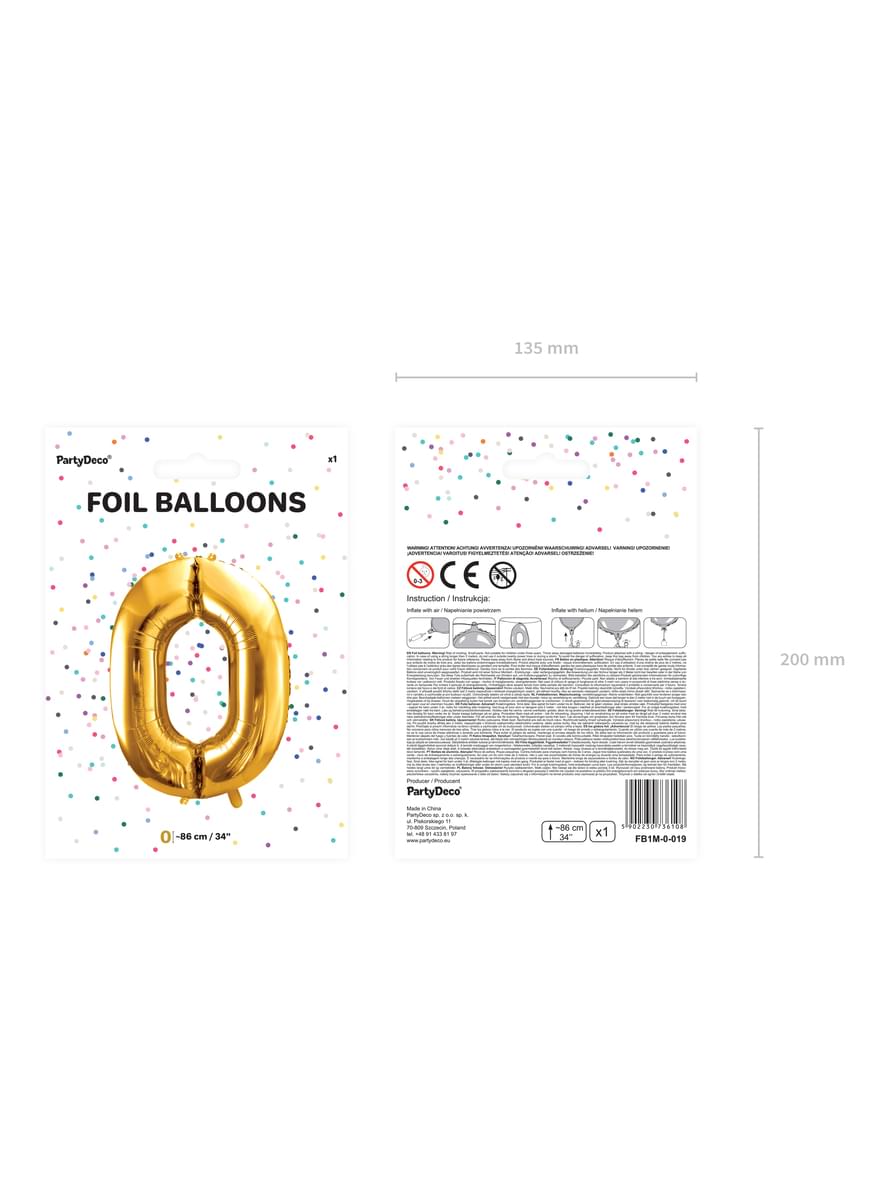 Ballon aluminium chiffre  