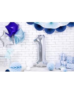 Srebrny balon foliowy Cyfra 