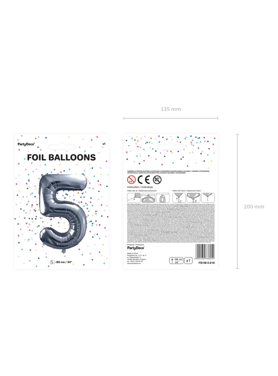 Palloncino di foil numero 