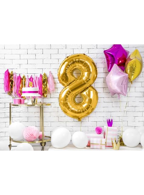 Palloncino Gonfiabile A Forma Di 50 Rosa Oro E Bianco Per Festa Di Compleanno – Addobbo Per Decorazioni Tema Glamour
