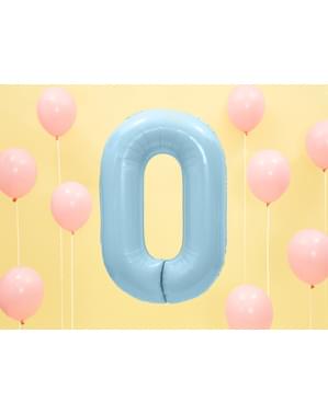 Номер «0» Фольга куля в світло-блакитний, 86 см