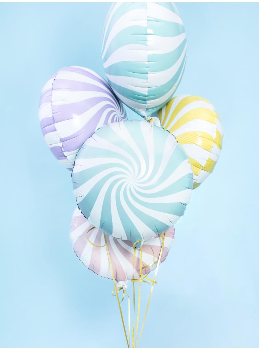 Palloncino di foil sferico azzurro chiaro