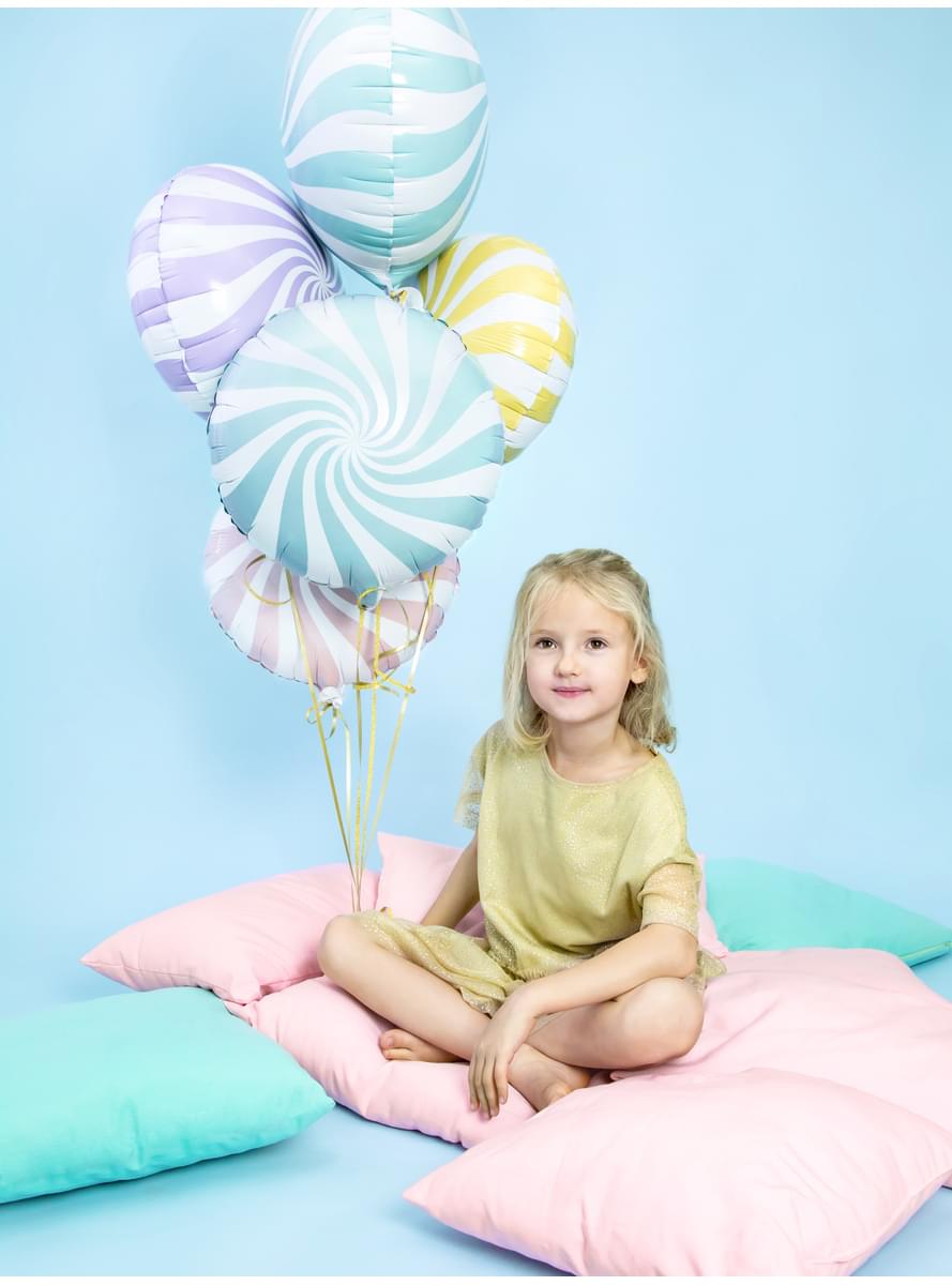Ballon aluminium en forme de bulle bleu clair