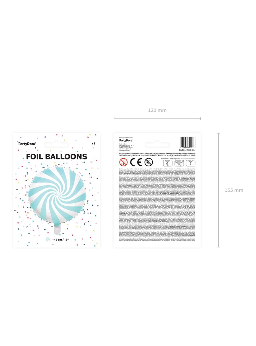 Ballon aluminium en forme de bulle bleu clair