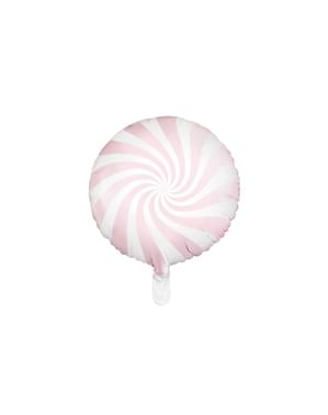 Folieballon i form af en kugle i lyserosa