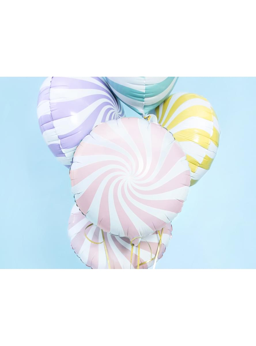 Foil balloon in the shape of a ball in light pink