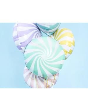 Ballon aluminium en forme de bulle vert menthe