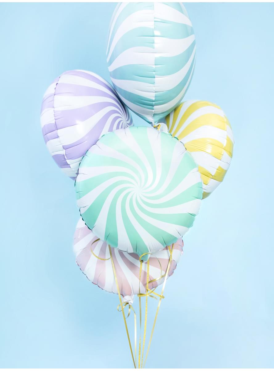 Mint green balloon-shaped foil balloon
