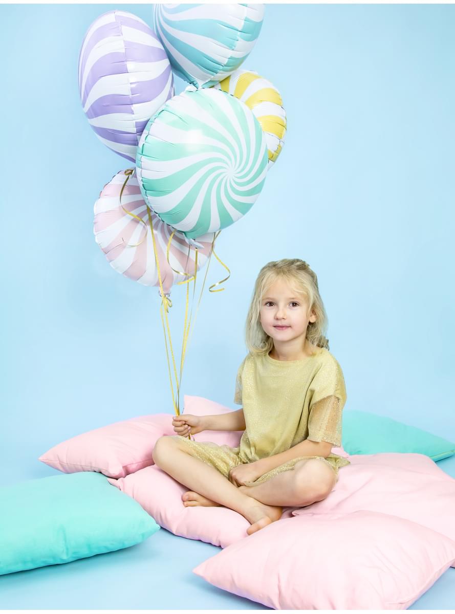 Mint green balloon-shaped foil balloon