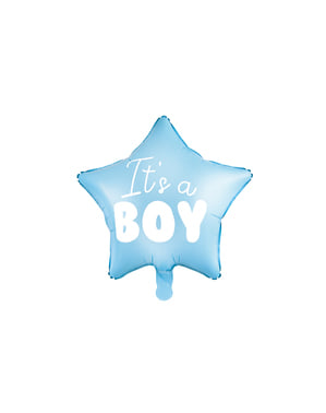 Balon "Ini anak laki-laki" dalam bentuk bintang