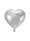 Folie ballon in de vorm van een hart in zilver