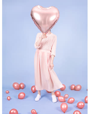 Balon de folie cu formă de inimă aur roz