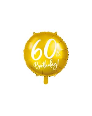 金で「60」箔バルーン