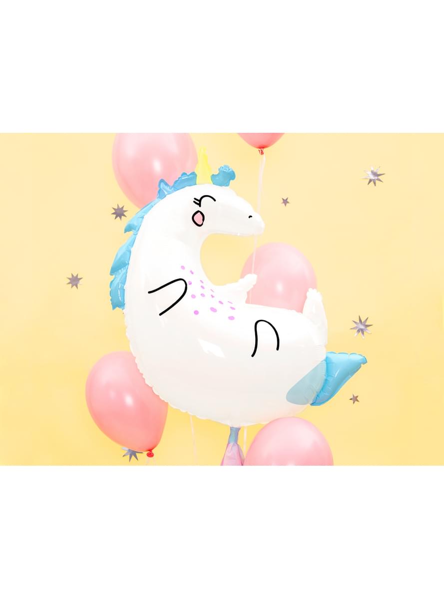 Folieballong i form av en enhörning mått (70x75cm) - Unicorn Collection