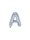 Letter A Foil Balloon in Silver Glitter