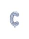 Ballon aluminium lettre C argenté à paillettes