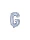 Letter G Foil Balloon in Zilver Glitter
