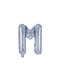 Folienballon Buchstabe M silber mit Glitzer