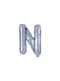 Letter N Foil Balloon in Zilver Glitter