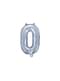 Letter O Foil Balloon in Silver Glitter