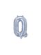 Folieballong bokstav Q silver med purpurin
